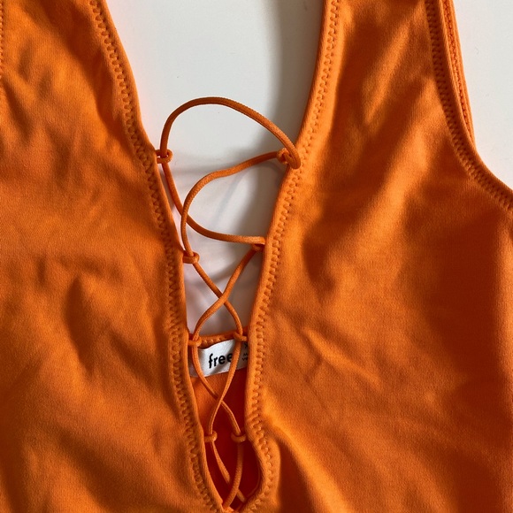 Aritzia Wilfred Free Lais Bodysuit | Orange Punch - Picture 6 of 6